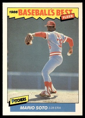 1986 Fleer Baseball's Best Sluggers vs. Pitchers Mario Soto Cincinnati Reds #36