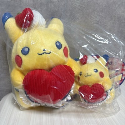 Pokémon Center Original Pikachu Sweetheart Diner Heart Plush Toy