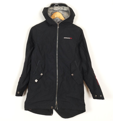 DIDRIKSONS Women's Parka Jacket Size 36 S Hooded Black Full Zip Mesh Lined