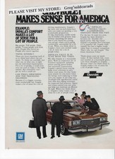 Original 1974 Chevrolet Impala Vintage Print Ad Makes Sense For America. Original 1974 Chevrolet Impala Vintage Print Ad Makes Sense For America.