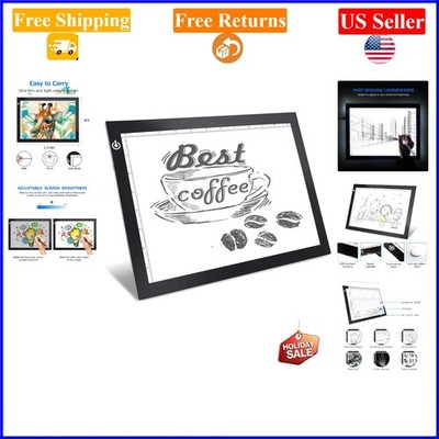 A4 Black Dimmable LED Tracing Light Pad for Artists & Designers