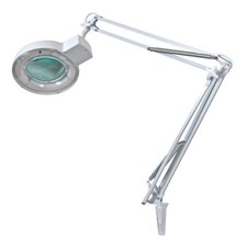 Velleman Schreibtischlampe mit Lupe - 5 Dioptrien - 22 W - weiß