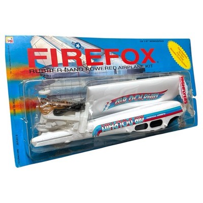 Firefox Rubber Band Powered Airplane Kit Air Dolphin Plane Model VTG 1993 NEW