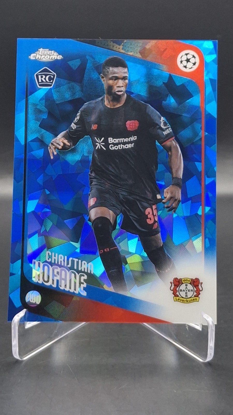 2025-26 Topps Chrome Sapphire UEFA Soccer Rookie Lot 4x Junyent Hofane Tape Djig view 6