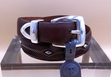 Brighton Denver Diamond Western Leather Belt Size 30 P3507 NWT