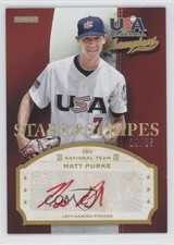 2013 Panini USA Baseball Champions Red Ink 19/25 Matt Purke #PRK Auto 0p8
