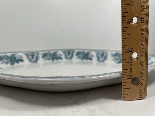 WH Grindley 12.75” Brussels Blue Platter c1890s - Picture 8 of 12