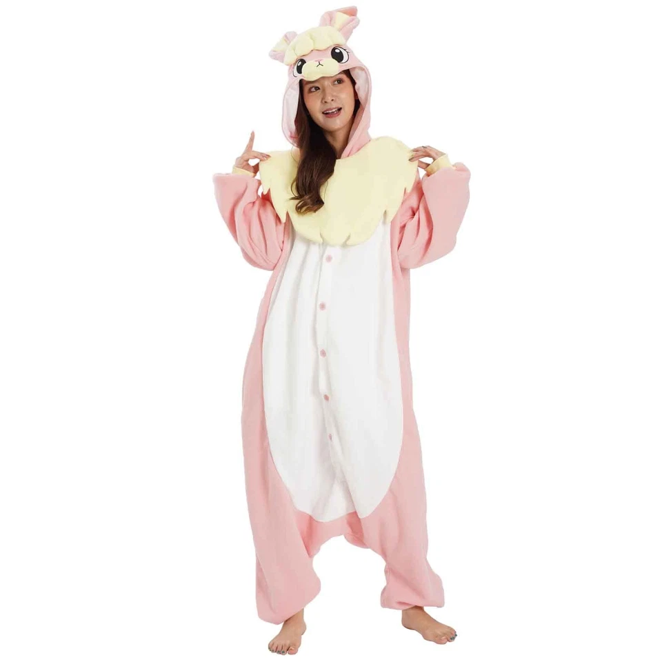SAZAC Animal Vellón Kigurumi Rosa Conejo Foto 3 de 4