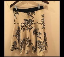 Anthropologie Odille Western Skirt Sz 2 Wild Galloping Horses Cowgirl Tan EUC