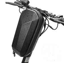 Black E Scooter Handlebar Bag - Secure - Waterproof - Hard Shell