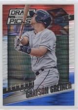 2014 Prizm Perennial Draft Picks Red White & Blue Pulsar Grayson Greiner #11 1s8