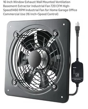 Window Exhaust Fan Wall Mounted Ventilation Fan Basement Extractor Industrial 