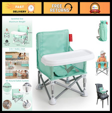 Portable Baby Chair for Travel Beach, Foldable, 3-Point Harness, BPA-Free, Non