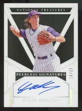 2025 National Treasures Ethan Holliday Peerless Signatures Holo Silver Auto /25