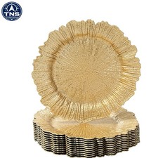 Gold Charger Plates Set of 12 13-inch Plastic Table Chargers for Dinner Salad...