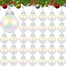 30 PCS Clear Plastic Fillable Ornaments,2.36 inch Christmas 30 2.36 Inch