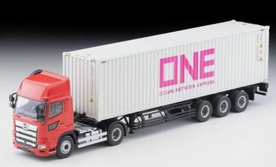 TOMICA, HINO Profia 4x2 mit Containerträger und 40-Fuß-Container ONE, 1/64, T...