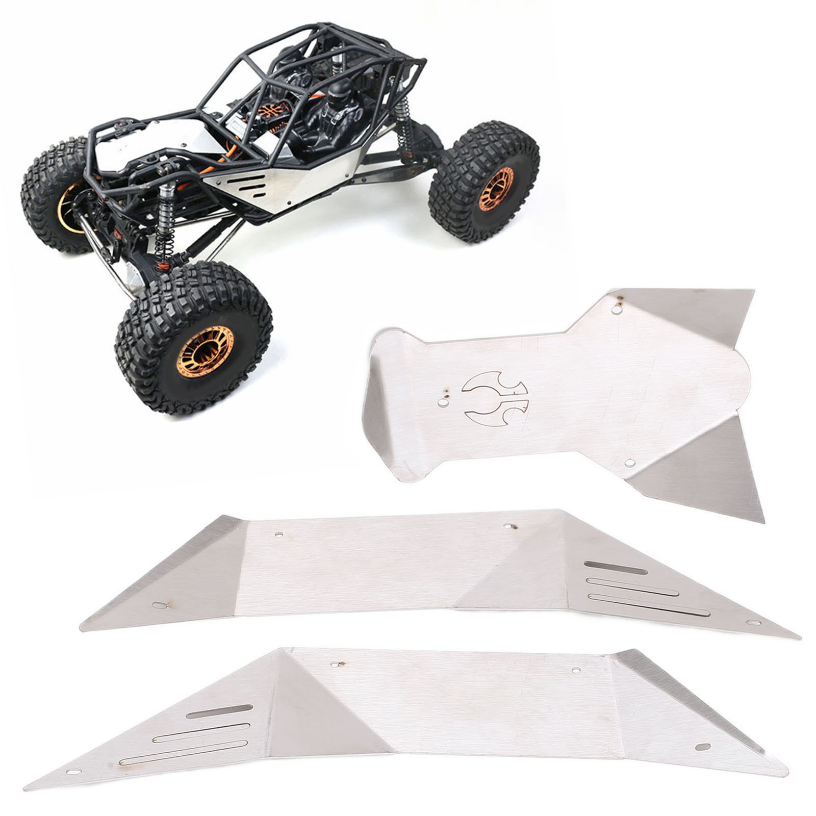 Upgrade RC Body Armor Plate For Axial RBX10 Ryft Car Silver Easy To Use