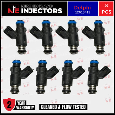 OEM Delphi 12613411 Fuel Injector Set of 8 for 10-17 Chevy GMC 6.0 5.3 4.8 V8