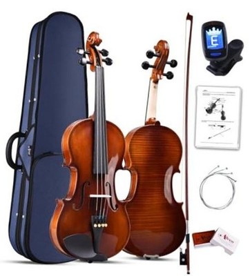 Aileen 4/4 Violin Set for Beginners, Full Size Fiddle Kit for Adults Starters