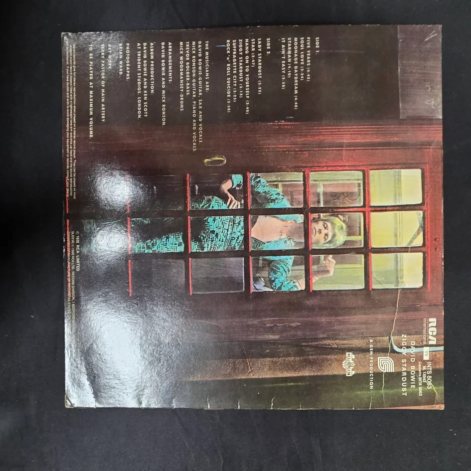 David Bowie 5 x LP Vinyl Record Lot VG+ EX The Rise and Fall of Ziggy ...
