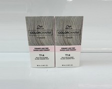 Wella Color Charm T14 Pale Ash Blonde Liquid Hair Toner 1.4 fl oz PACK OF 2 