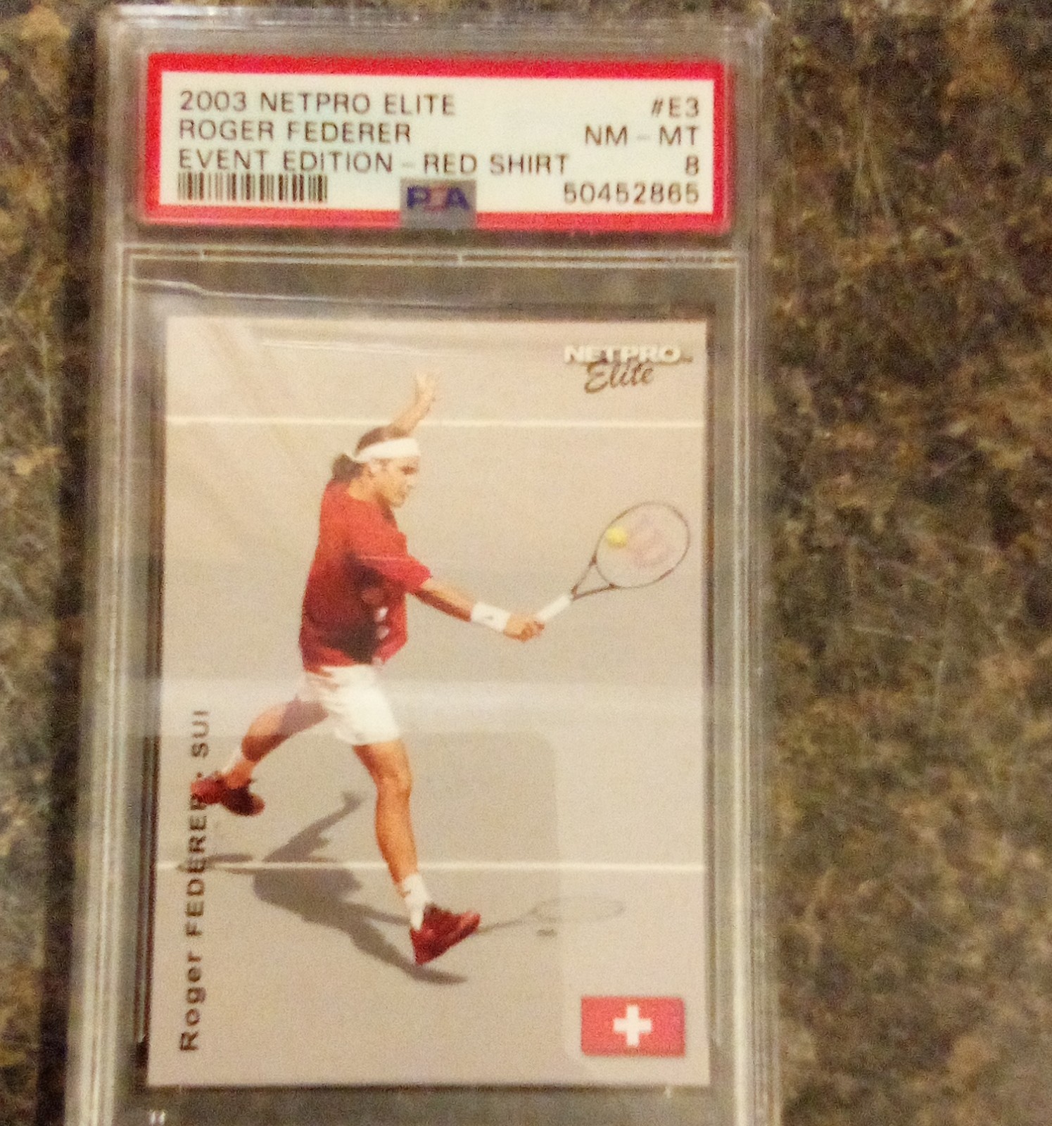2003 NetPro Elite Series - Event Edition Roger Federer #E3 Red Shirt (RC)