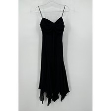 Womens Whimsigoth Midi Dress Size 8P Handkerchief Hem Witchy Dark Romance