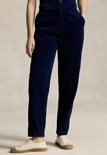 Polo Ralph Lauren Women's Cotton Corduroy Tapered Pant Indigo Blue SZ.2 NWT 298