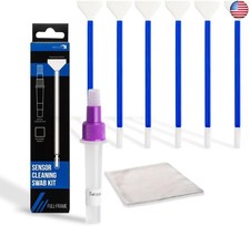 REFLEX CAMERA 8 Piece Camera Sensor Cleaning Kit 6 Full Frame Double end Swabs,