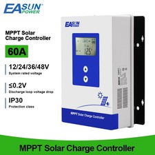 Easun 60A MPPT Solar Controller Solar Panel Charge 12V/24V/36V/48V PV Regulato