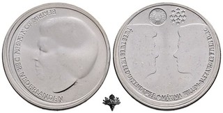 NIEDERLANDE 10 euro 2002 SILVER Silbermünze Royal Wedding Beatrix Netherlands