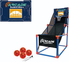 Arcade Basketball Game Set, Indoor/Outdoor, Hoop, 4 Balls, Air Pump, Ages 3-12
