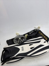 U.S. Divers Sideview Snorkel Mask Set Fins, Snorkel  Carry Bag