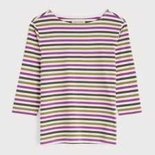 Seasalt Sailor Top Womens Tri Mini Cornish Fennel White Striped Cotton
