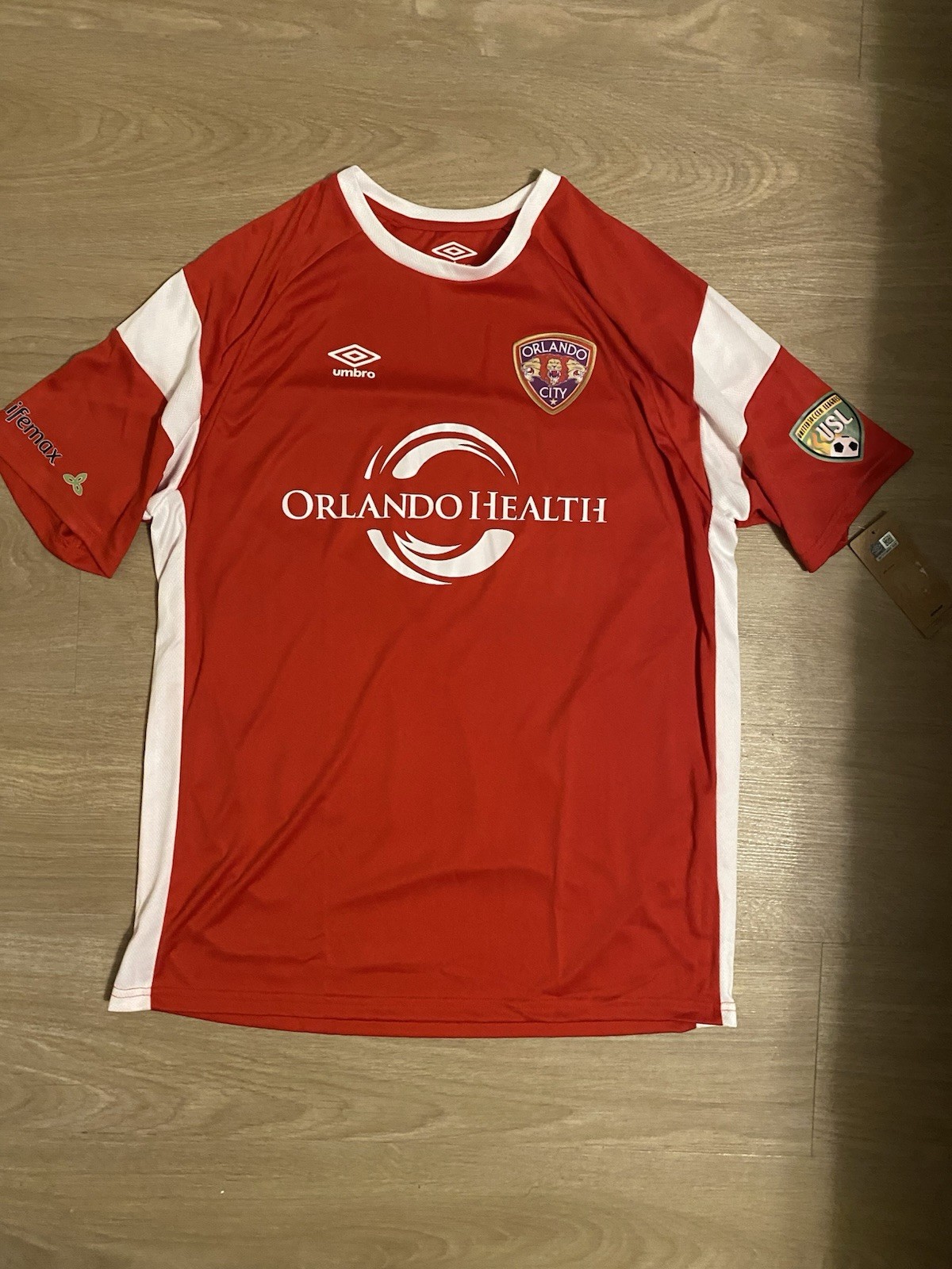 Orlando City USL Soccer Vintage XL Jersey Short Sleeve Red Fast Shipping Rare XL