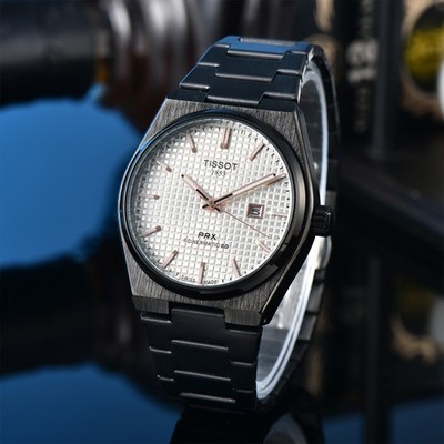 Tissot PRX Powermatic 80 Automatic Mens Watch White(Rose Gold Pointer) No Box!!