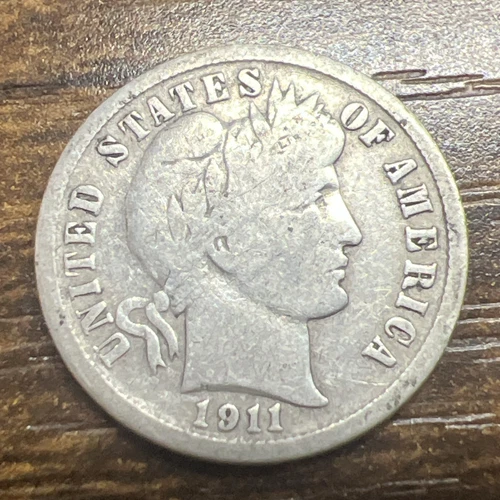 1911-D 10C Barber Dime Actual Coin Good Details. Check My Other Dimes Out Too!