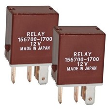 156700-1700 Automotive Relay Pack of 2 - 5Pins 20A 12VDC, Mini ISO SPST