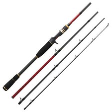 Hearty Rise Red Shadow Special Canne de Voyage Baitcast A Carbonrute à pêche