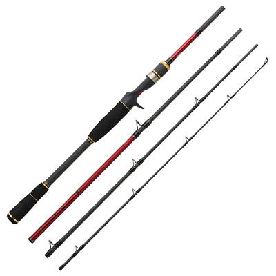 Hearty Rise Red Shadow Special Travel Rod Bait Casting Fishing Carbonrute