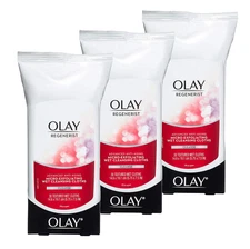 Olay Regenerist Micro-Exfoliating Wet Cleansing Cloths, Multicolor, 30 Count (Pa