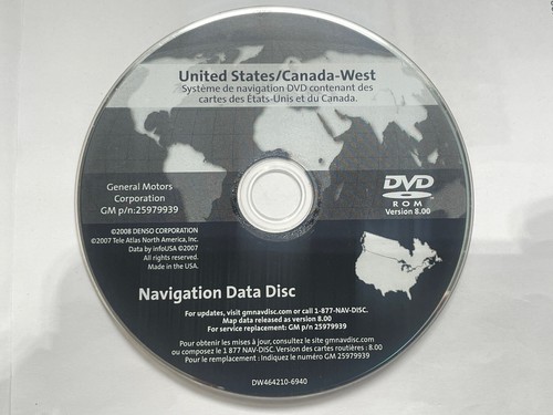 2003 2004 2005 2006 CADILLAC SRX NAVIGATION DVD 25979939 WEST COAST VER 8.0 OEM - Picture 18 of 24