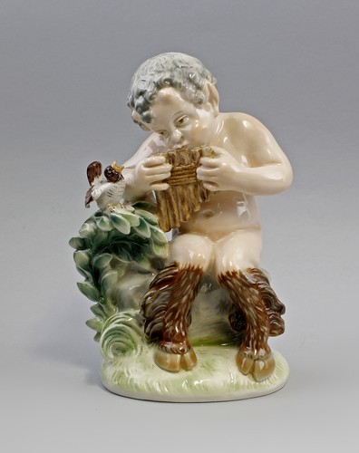 9941580 Figura Porcelana Sátiro Fauno Pan con Flauta Ens 16x11x25cm - Imagen 1 de 5
