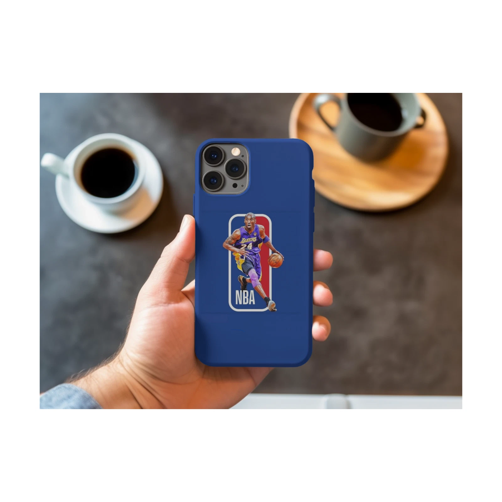 Kobe Bryant NBA Logo, Black Mamba Phone Case