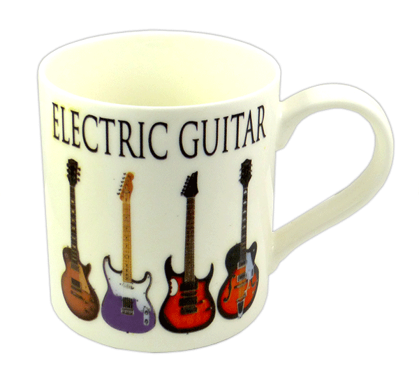 Electric Guitar Mug - Music Themed Mug - Music Gift - Music Mug for Musicians