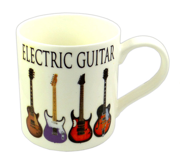 Electric Guitar Mug - Music Themed Mug - Music Gift - Music Mug for Musicians