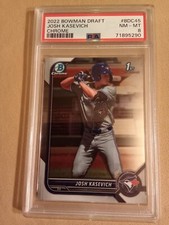 2022 Bowman Chrome Draft Josh Kasevich #BDC45 Graded PSA 8 Rookie