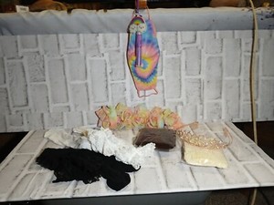 Girls Sweet 16 Lot (3 Pair Lace Top Knee Hi Socks, Brown Tights, Tiara,  Flower