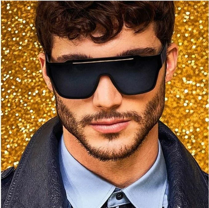 Gafas De Sol Lentes De Moda Para Hombres Designer Single Lens Men's  Sunglasses